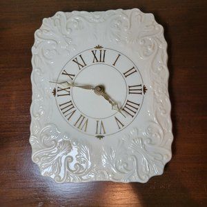 Lenox Wall Clock Cream with Gold Roman Numerals